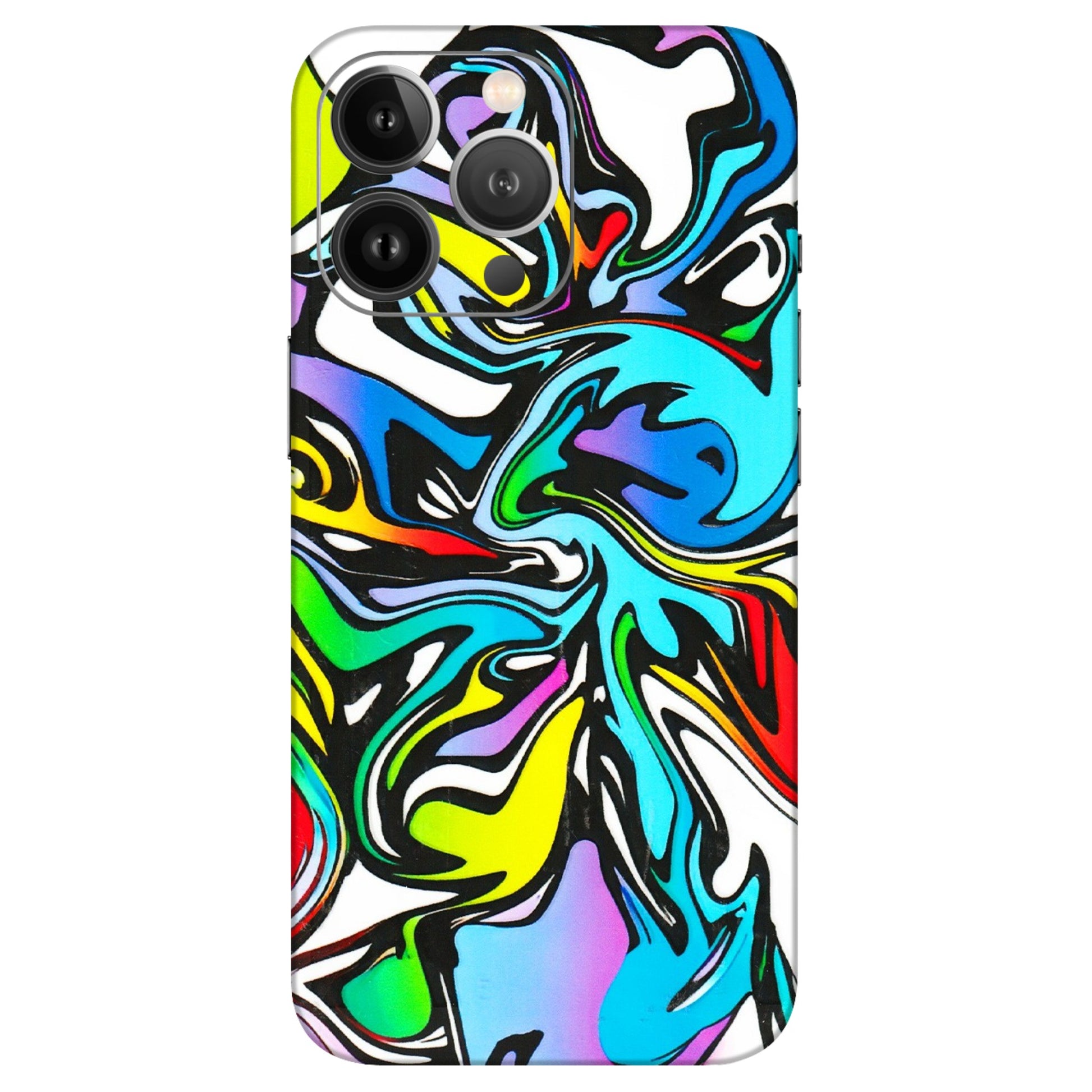 Apple iPhone Skins (All Models) - Abstract Colour Paints - 3D Embossed Finish (L-271) iPhone 13 Pro Max