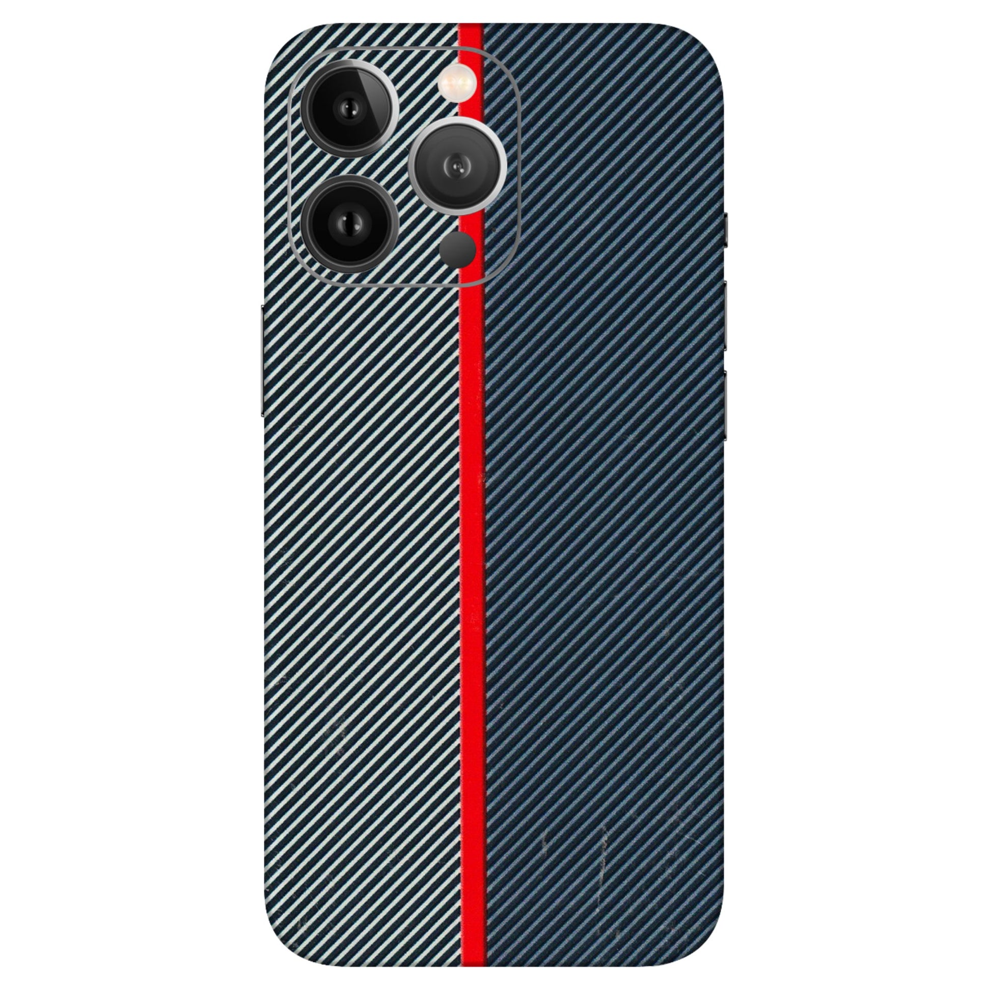 Apple iPhone Skins (All Models) - Blue Sober Lines - 3D Embossed Finish (L-305) iPhone 13 Pro Max