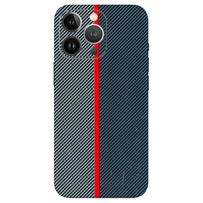 Apple iPhone Skins (All Models) - Blue Sober Lines - 3D Embossed Finish (L-305) iPhone 13 Pro Max