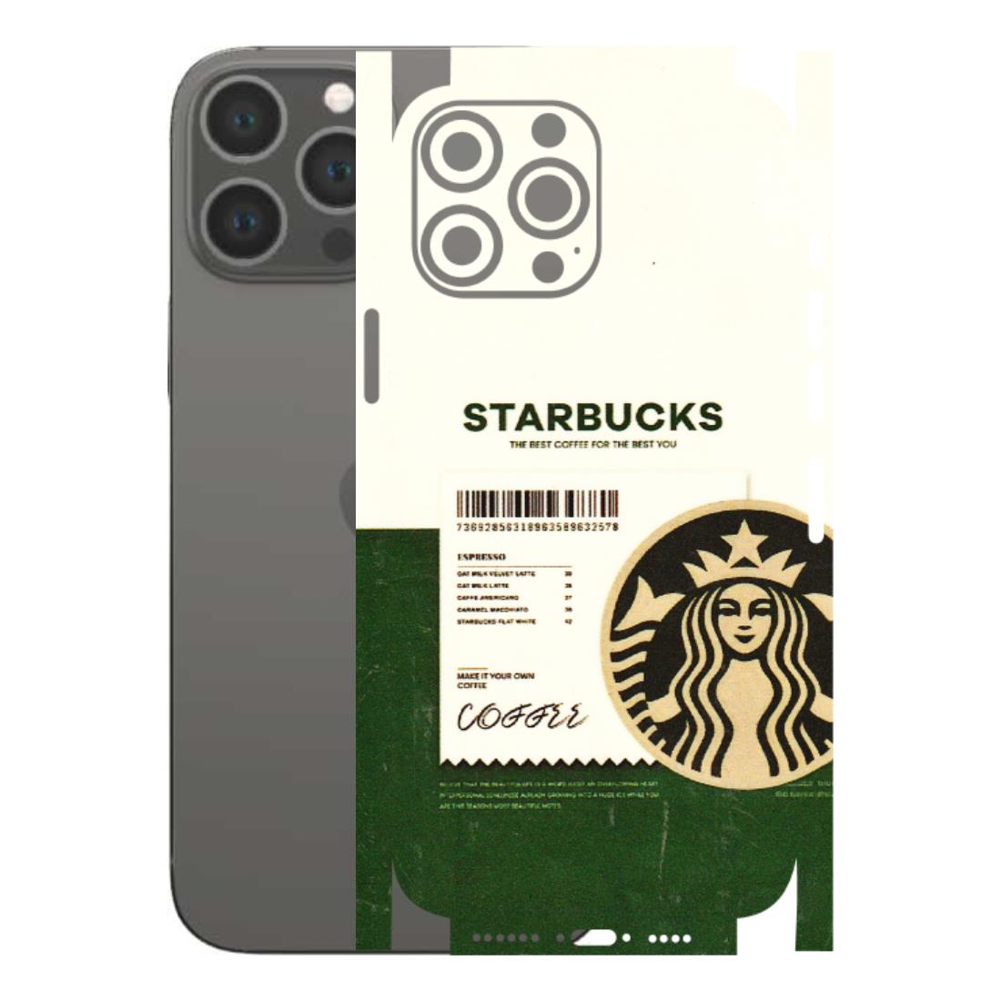 Apple iPhone Skins (All Models) - Starbucks Barcode - 3D Embossed Finish (L-308) iPhone 13 Pro Max