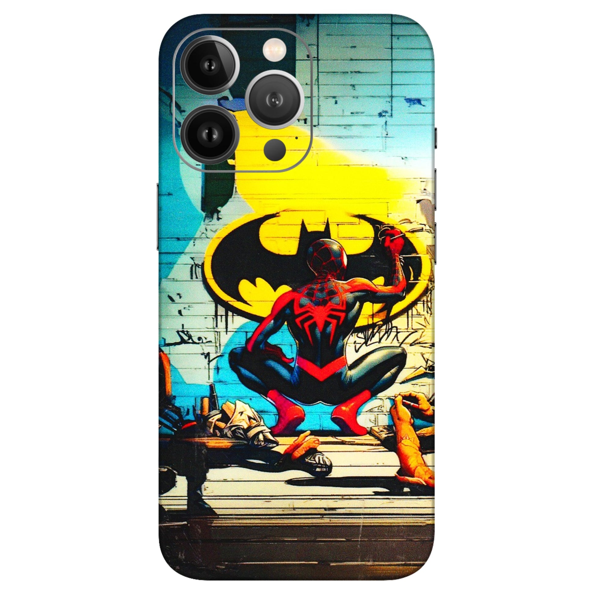 Apple iPhone Skins (All Models) - New Spiderman Bat Logo - 3D Embossed Finish (L-309) iPhone 13 Pro Max