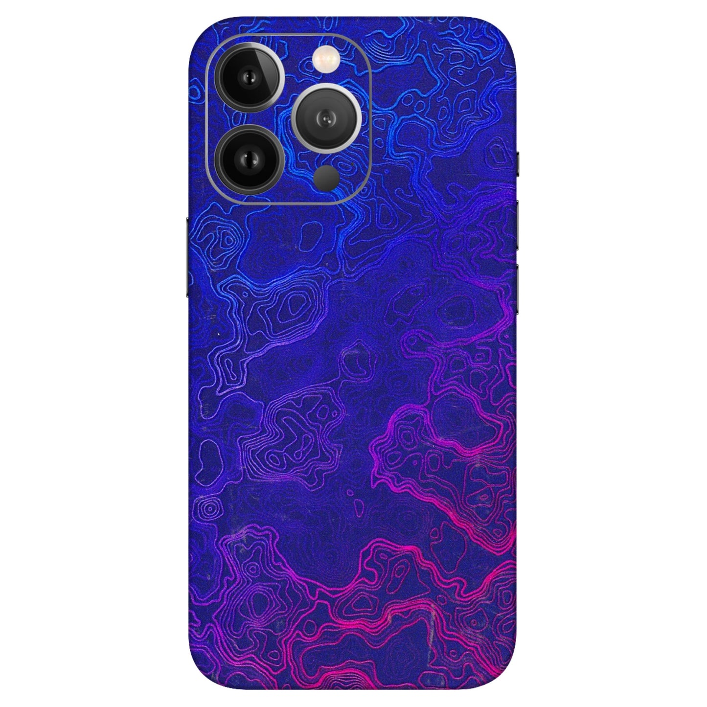 Apple iPhone Skins (All Models) - Purple Ripples Swirl - 3D Embossed Finish (L-314) iPhone 13 Pro Max