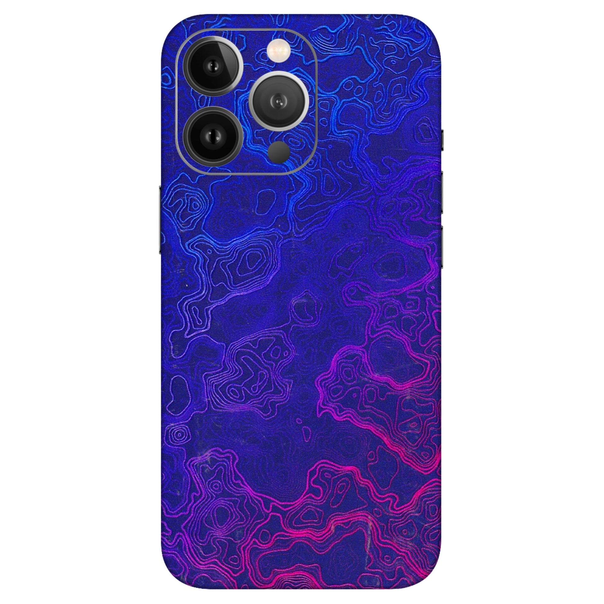 Apple iPhone Skins (All Models) - Purple Ripples Swirl - 3D Embossed Finish (L-314) iPhone 13 Pro Max