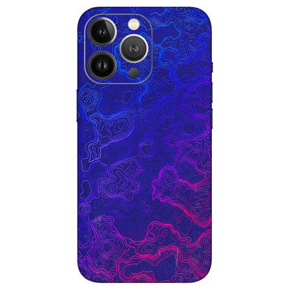 Apple iPhone Skins (All Models) - Purple Ripples Swirl - 3D Embossed Finish (L-314) iPhone 13 Pro Max