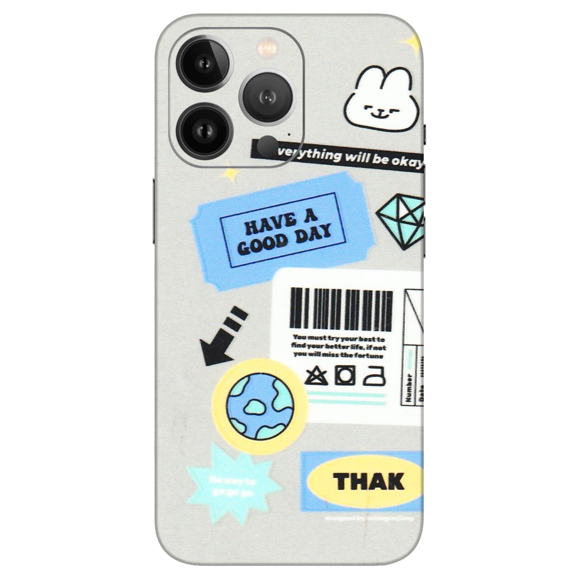 Apple iPhone Skins (All Models) - Will Be Okay Design - 3D Embossed Finish (L-316) iPhone 13 Pro Max