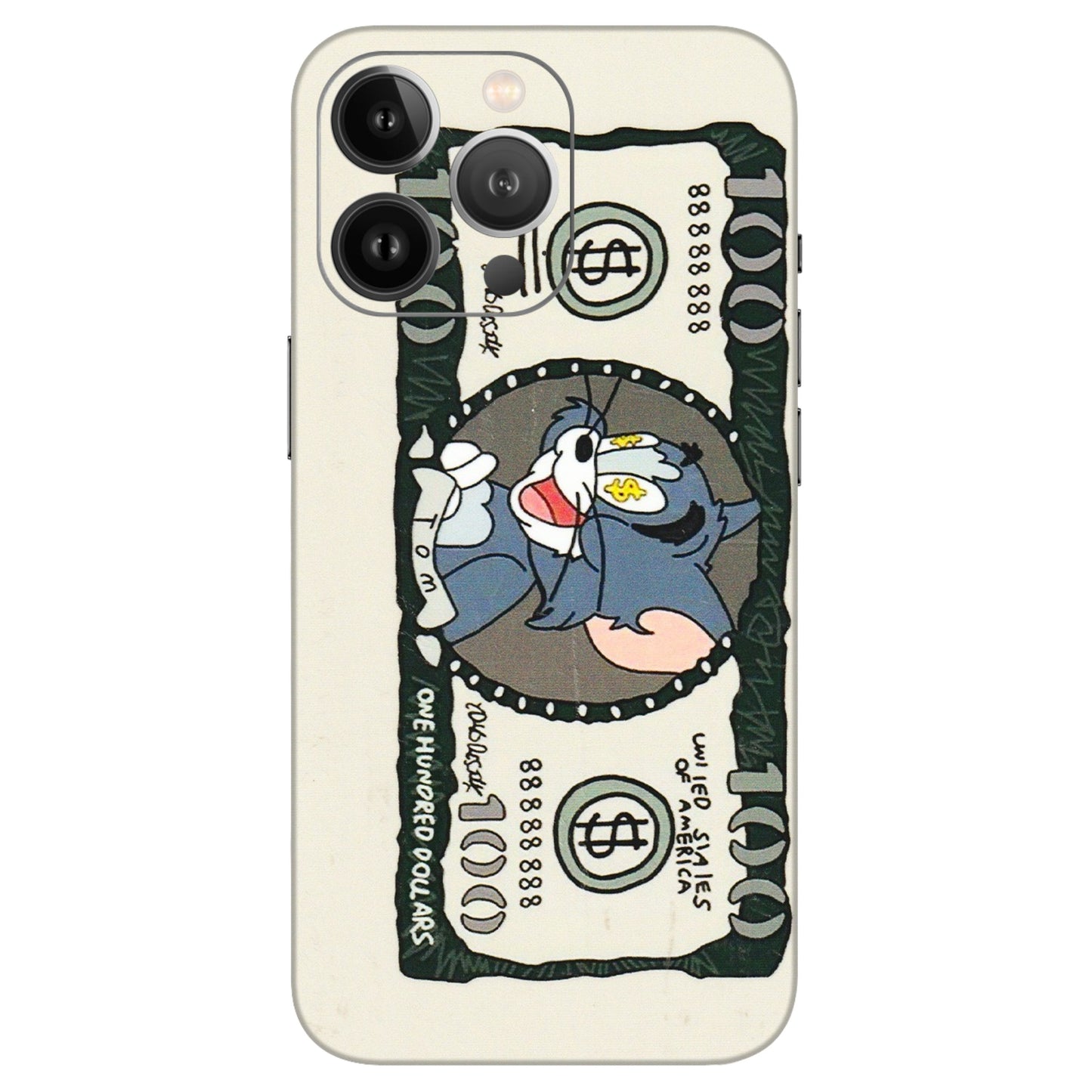 Apple iPhone Skins (All Models) - Tom Hundred Dollar - 3D Embossed Finish (L-324) iPhone 13 Pro Max