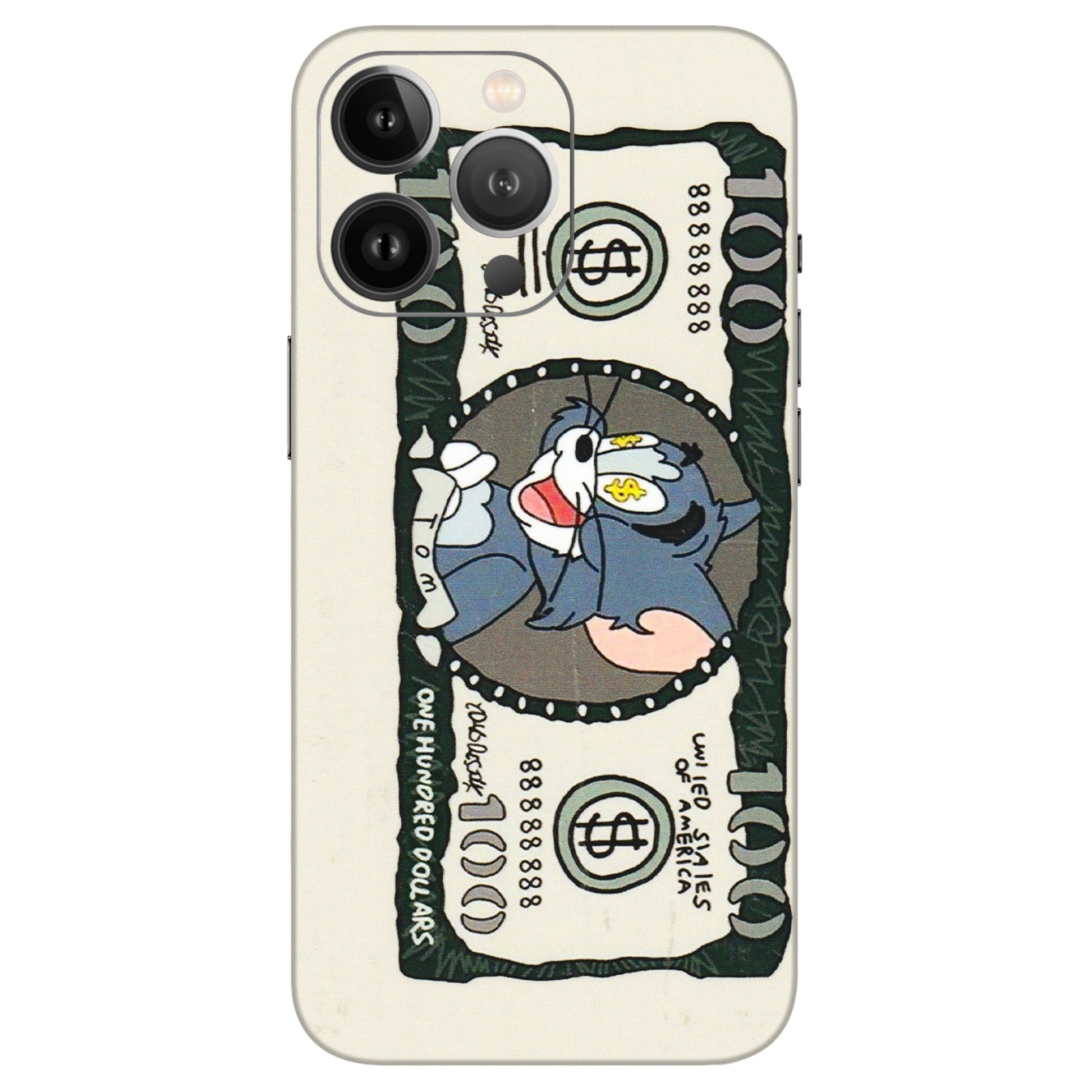 Apple iPhone Skins (All Models) - Tom Hundred Dollar - 3D Embossed Finish (L-324) iPhone 13 Pro Max