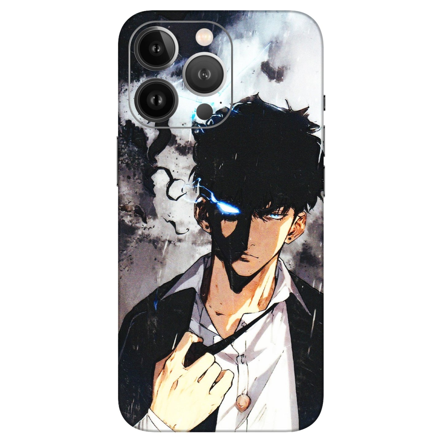 Apple iPhone Skins (All Models) - Sung Jinwoo Manhwa Anime - 3D Embossed Finish (L-328) iPhone 13 Pro Max