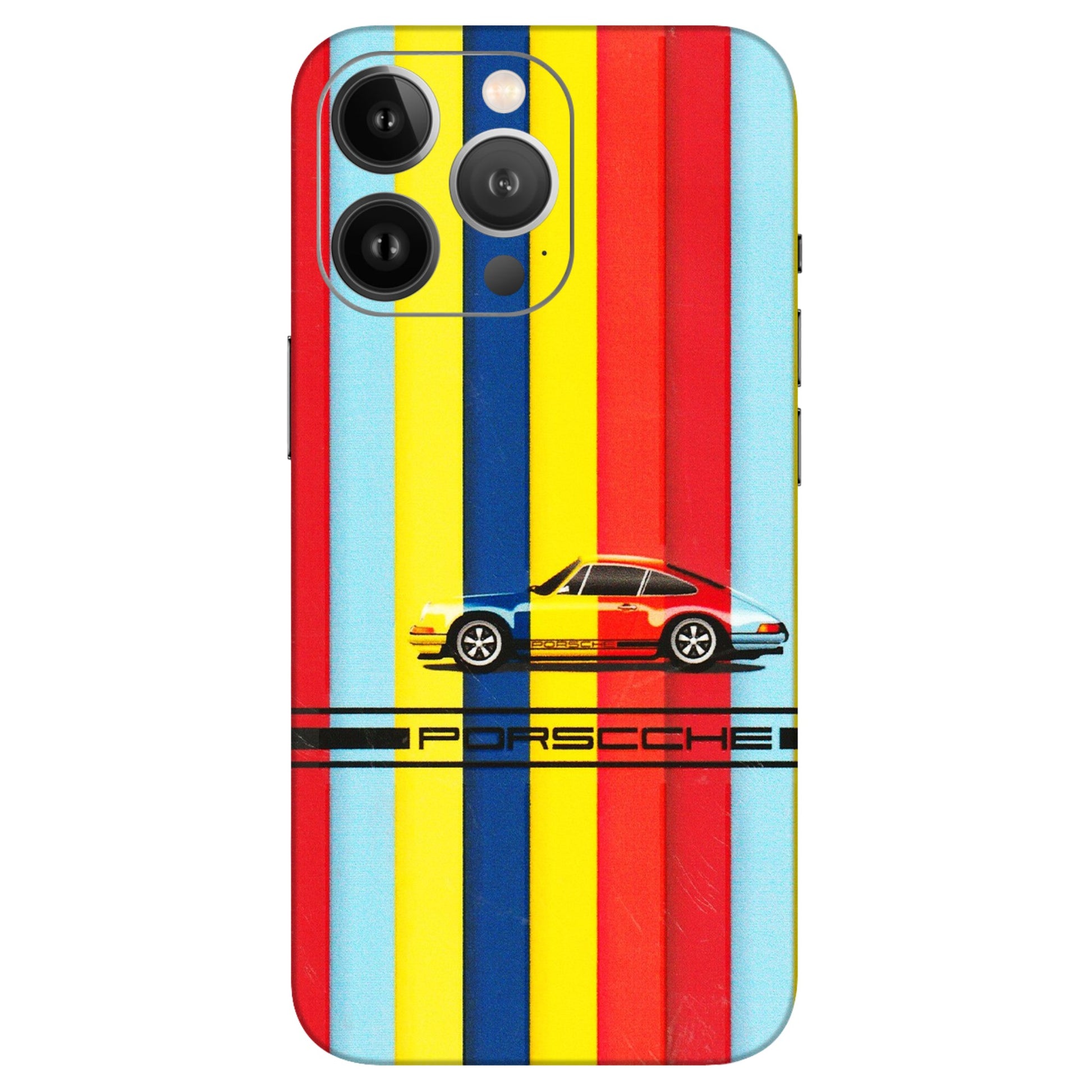 Apple iPhone Skins (All Models) - Multicolour Porche - 3D Embossed Finish (L-39) iPhone 13 Pro Max