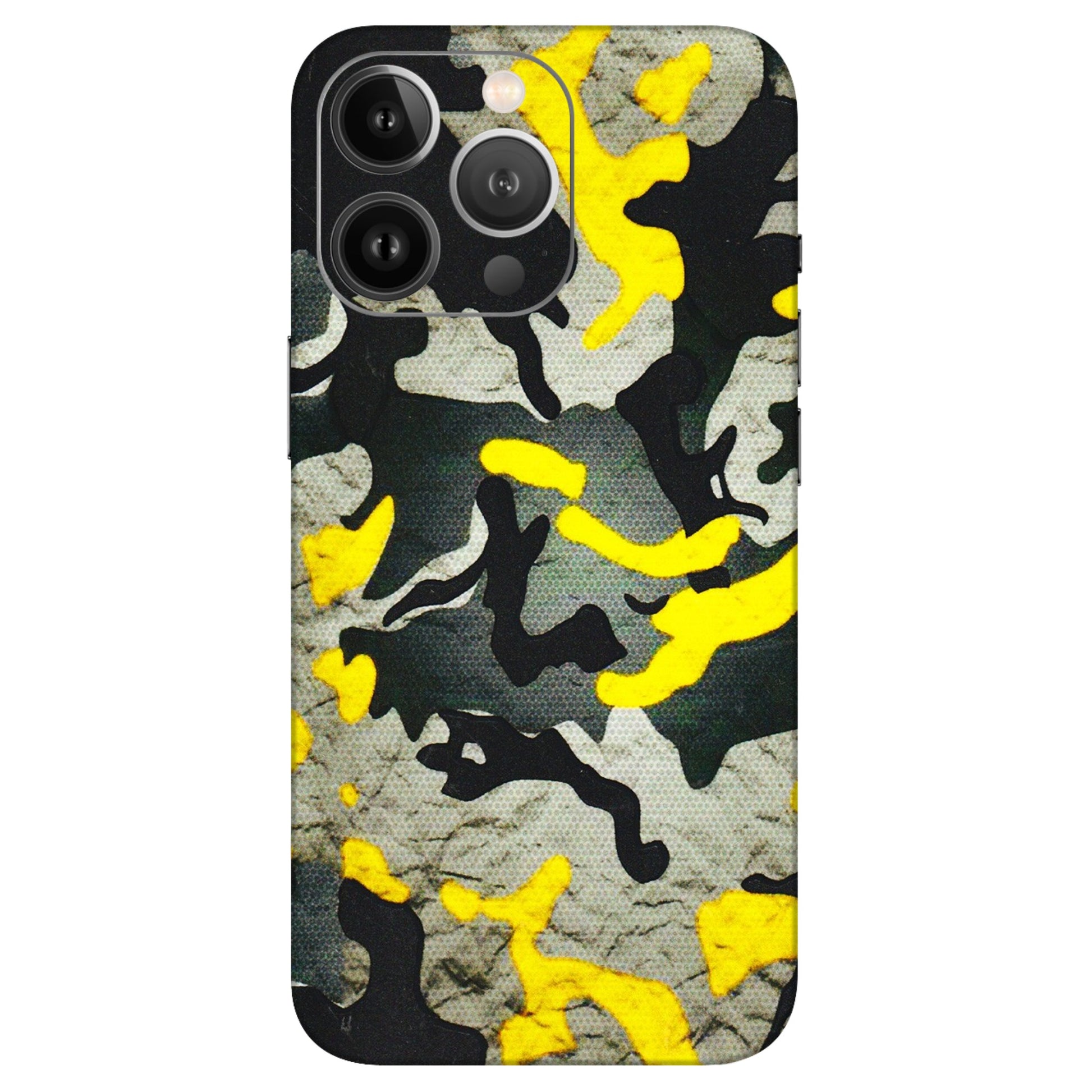 Apple iPhone Skins (All Models) - Yellow Camouflage - 3D Embossed Finish (L-61) iPhone 13 Pro Max