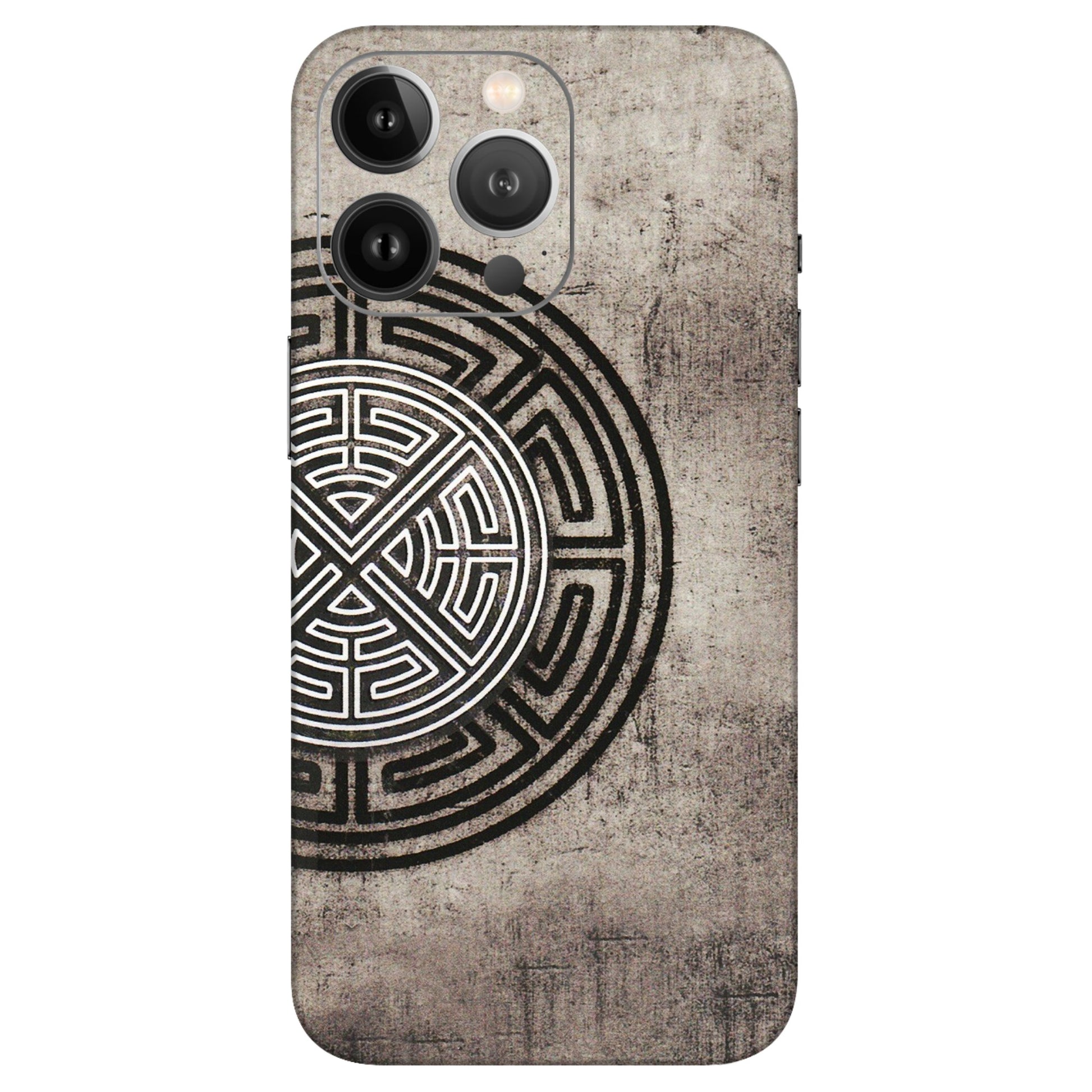 Apple iPhone Skins (All Models) - Mysterious Circular Design - 3D Embossed Finish (L-63) iPhone 13 Pro Max