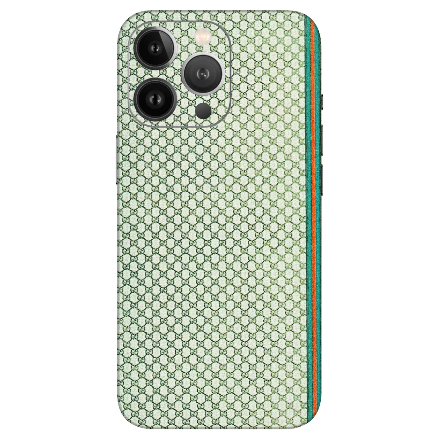 Apple iPhone Skins (All Models) - Gucci Fabric Pattern - 3D Embossed Finish (L-73) iPhone 13 Pro Max
