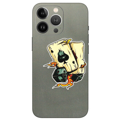 Apple iPhone Skins (All Models) - Grey Cards Of Ace - 3D Embossed Finish (L-77) iPhone 13 Pro Max