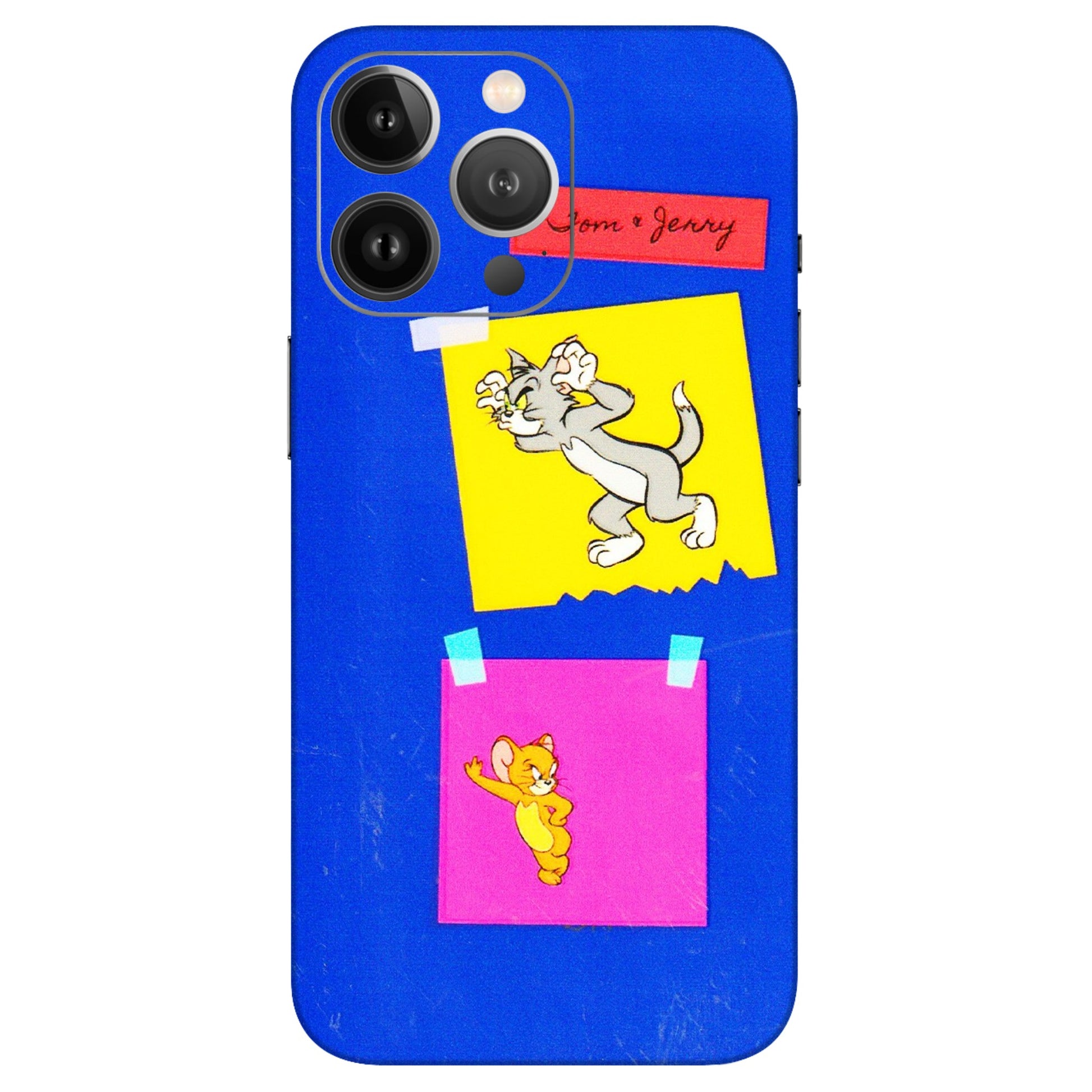 Apple iPhone Skins (All Models) - Tom N Jerry Sticky Notes - 3D Embossed Finish (L-88) iPhone 13 Pro Max