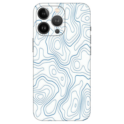 Apple iPhone Skins (All Models) - Blue And White Swirls - Matte Finish (M-139) iPhone 13 Pro Max