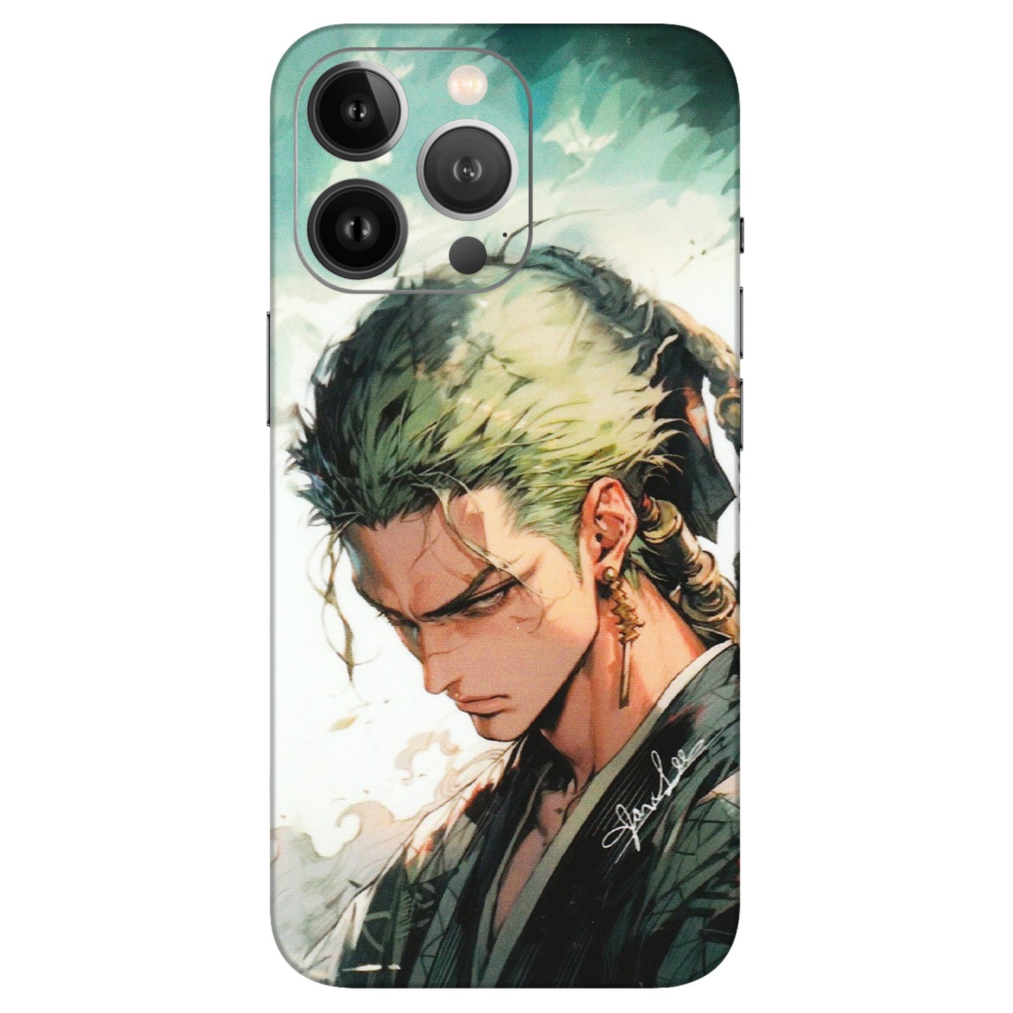 Apple iPhone Skins (All Models) - New Roronoa Zoro One Picece Anime - Matte Finish (M-140) iPhone 13 Pro Max