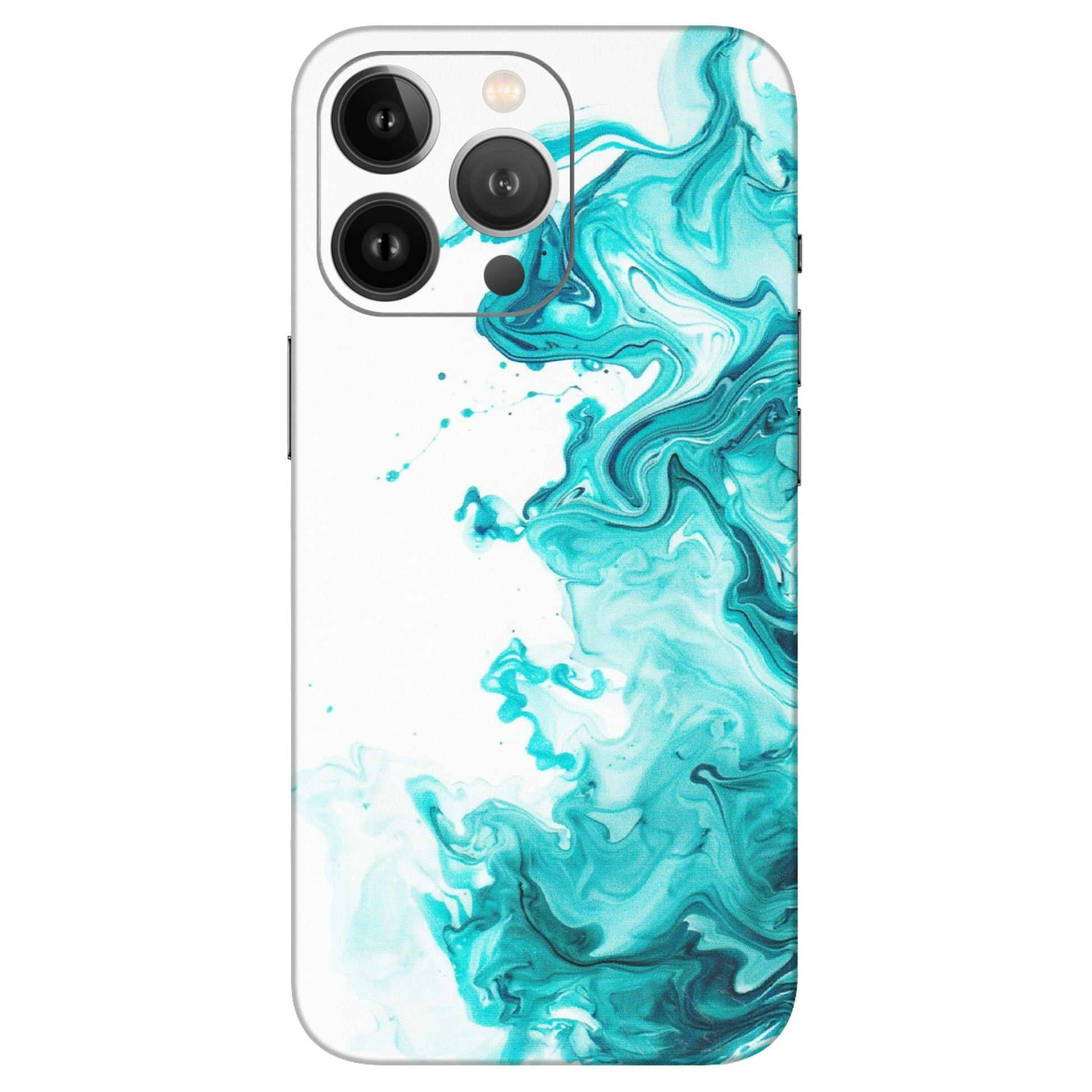 Apple iPhone Skins (All Models) - Sky Blue Abstract Colour - Matte Finish (M-146) iPhone 13 Pro Max