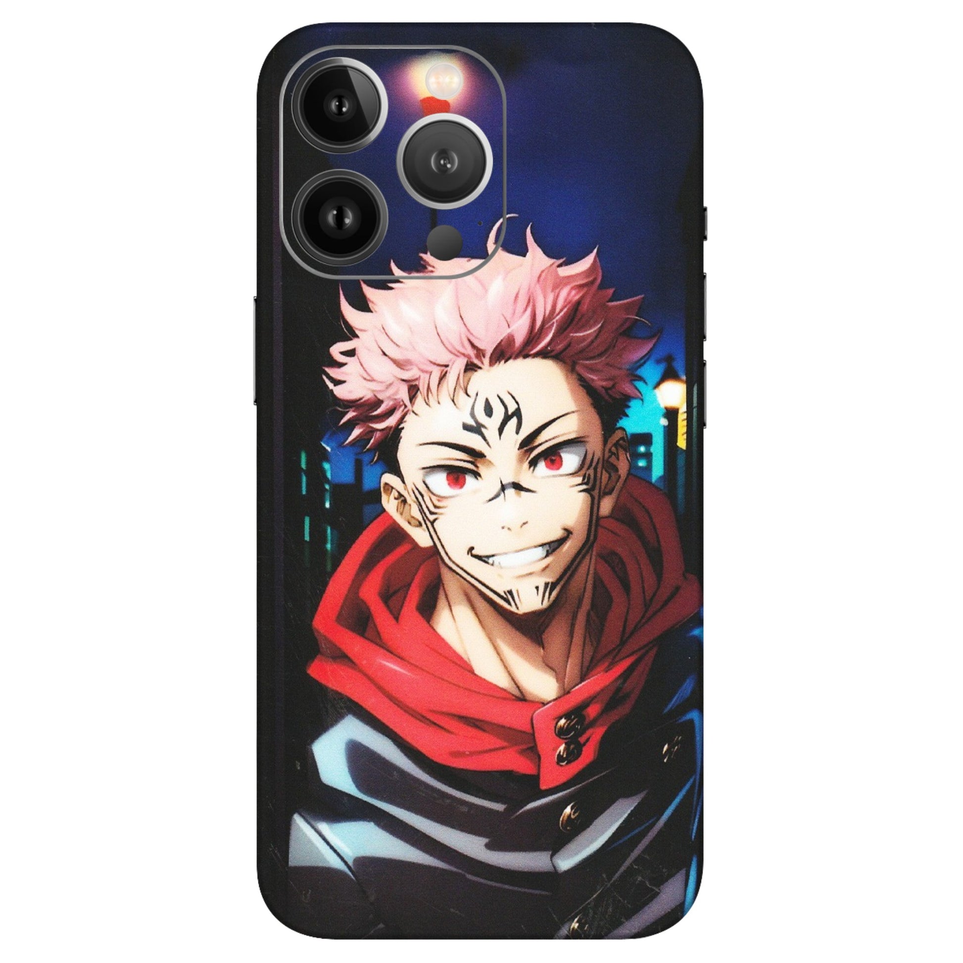 Apple iPhone Skins (All Models) - Yuji Itadori Funny Face Anime - Matte Finish (M-152) iPhone 13 Pro Max