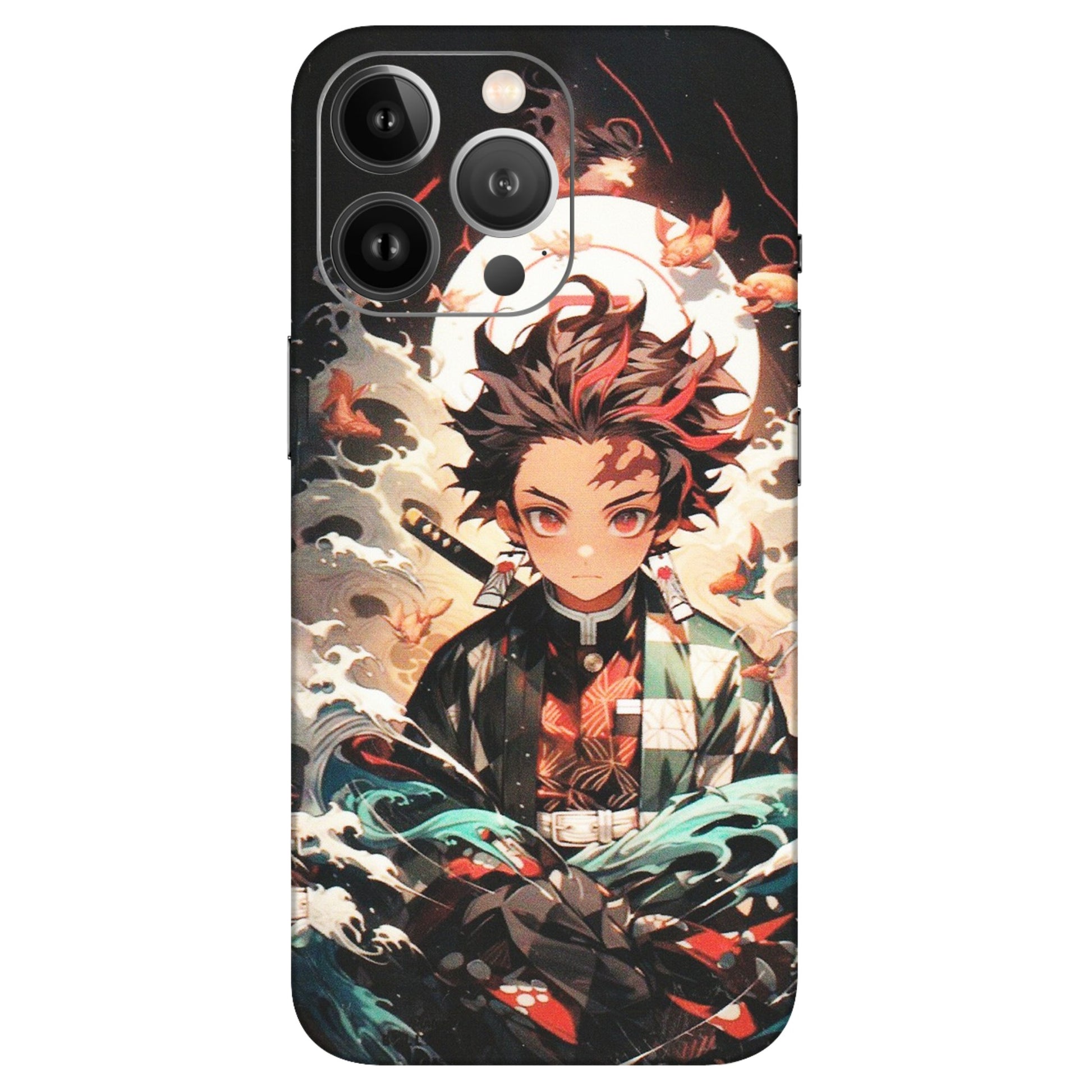 Apple iPhone Skins (All Models) - Tanjiro Demon Slayer Anime - Matte Finish (M-158) iPhone 13 Pro Max