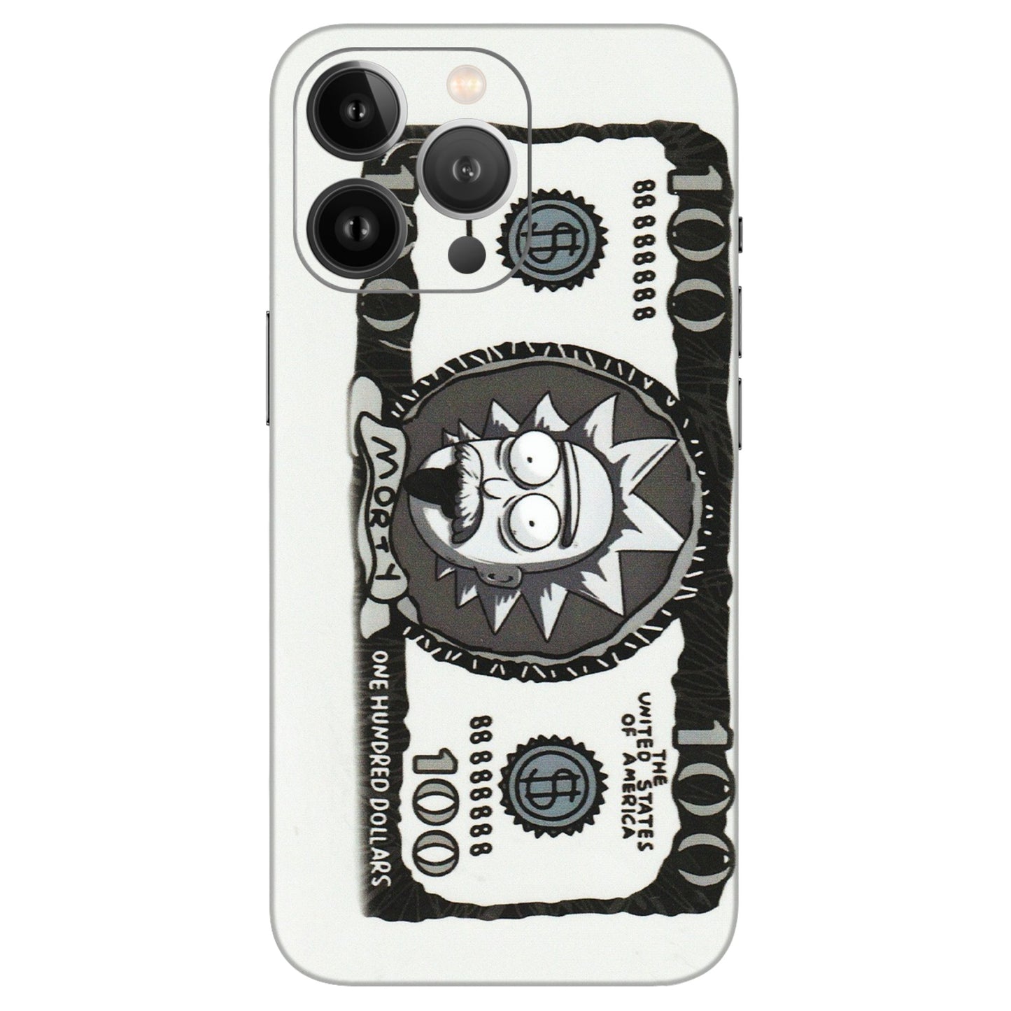 Apple iPhone Skins (All Models) - Rick And Morty Hundred Dollar Anime - Matte Finish (M-161) iPhone 13 Pro Max