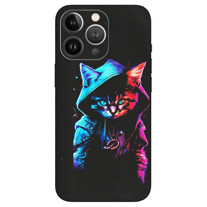 Apple iPhone Skins (All Models) - Cyberpunk Cat - Matte Finish (M-45) iPhone 13 Pro Max