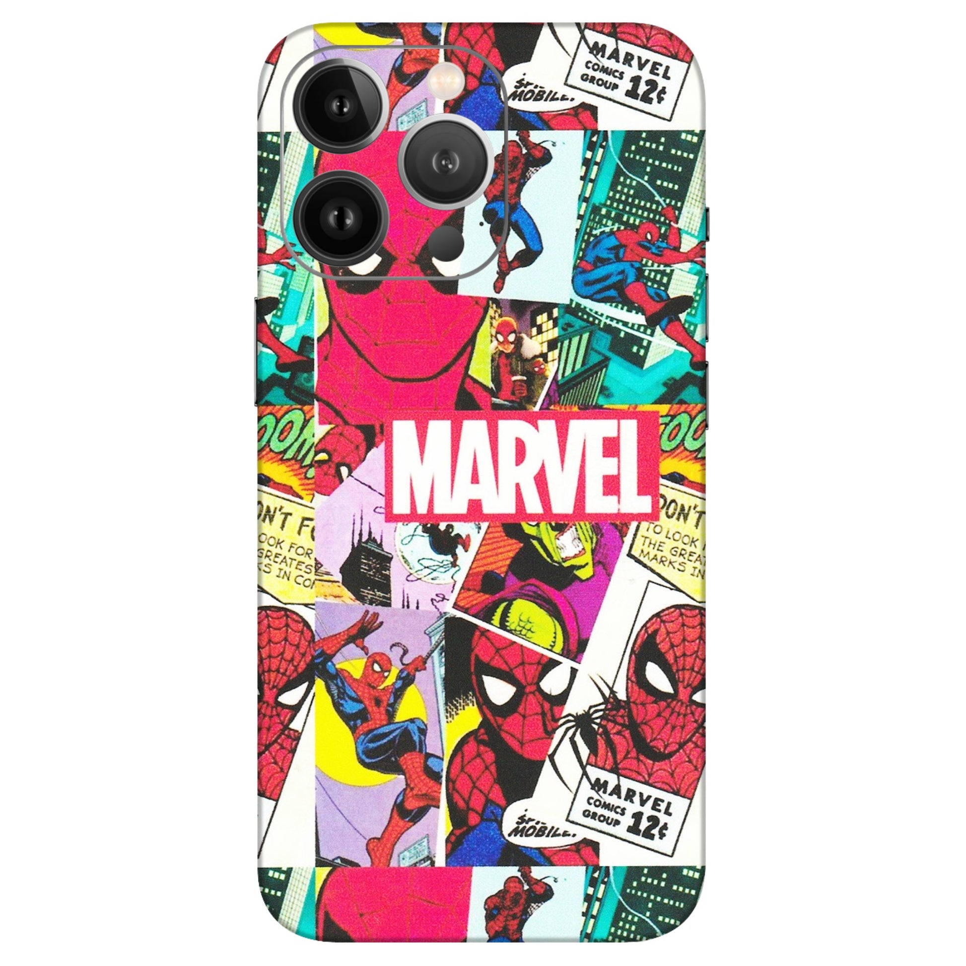 Apple iPhone Skins (All Models) - Marvel Comic Spiderman Grafitti - Matte Finish (M-72) iPhone 13 Pro Max