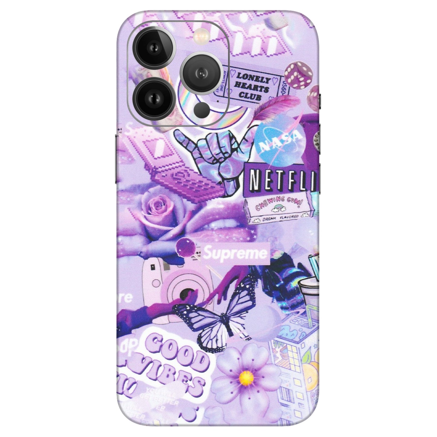 Apple iPhone Skins (All Models) - Supreme Purple Magic - Matte Finish (M-88) iPhone 13 Pro Max