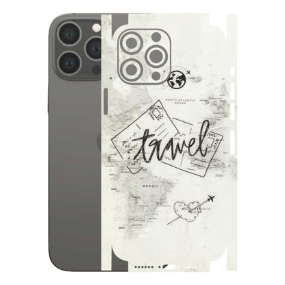 Apple iPhone Skins (All Models) - Travel Ticket - Transparent Finish (T-06) iPhone 13 Pro Max