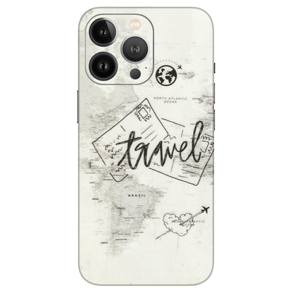 Apple iPhone Skins (All Models) - Travel Ticket - Transparent Finish (T-06) iPhone 13 Pro Max