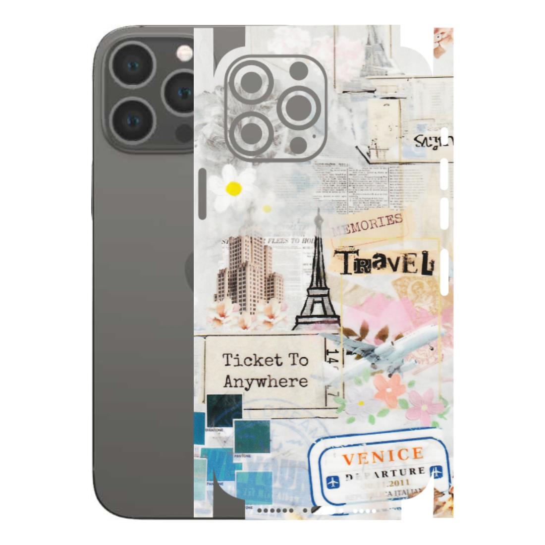 Apple iPhone Skins (All Models) - Travel Memories - Transparent Finish (T-09) iPhone 13 Pro Max