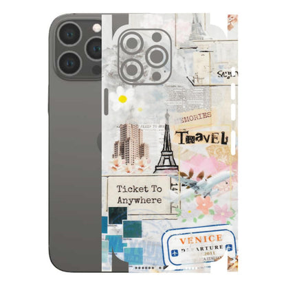 Apple iPhone Skins (All Models) - Travel Memories - Transparent Finish (T-09) iPhone 13 Pro Max