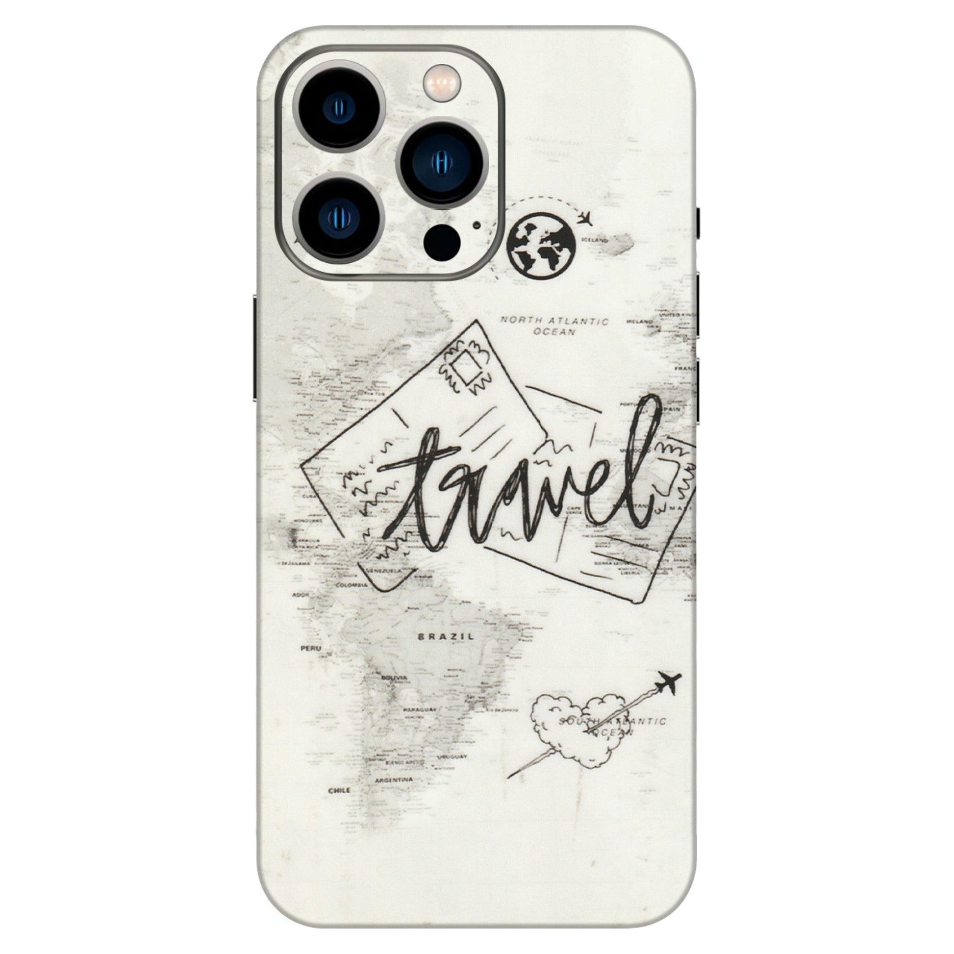 Apple iPhone Skins (All Models) - Travel Ticket - Transparent Finish (T-06) iPhone 13 Pro