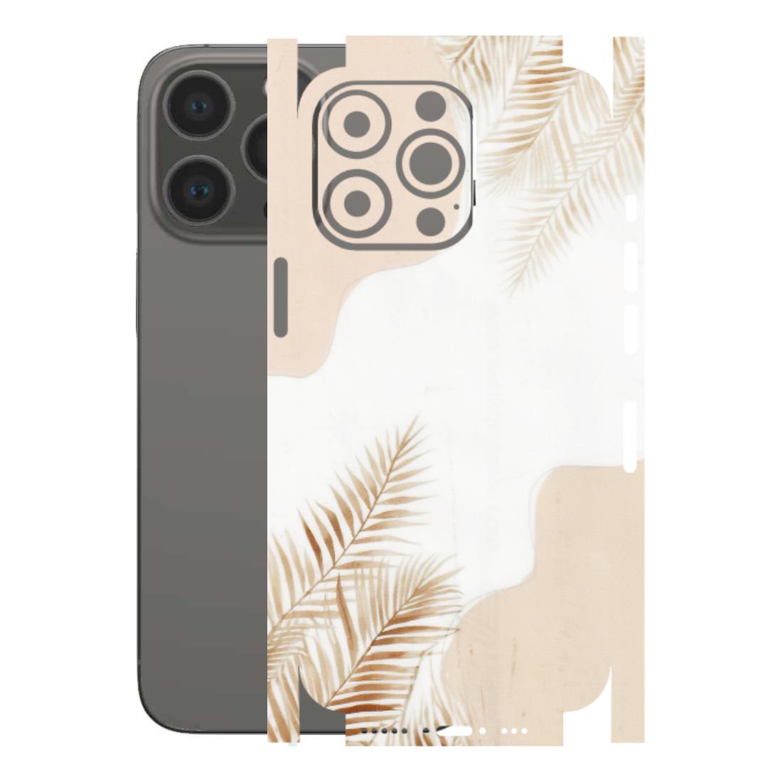 Apple iPhone Skins (All Models) - Gold Petals Abstract - Transparent Finish (T-08) iPhone 13 Pro