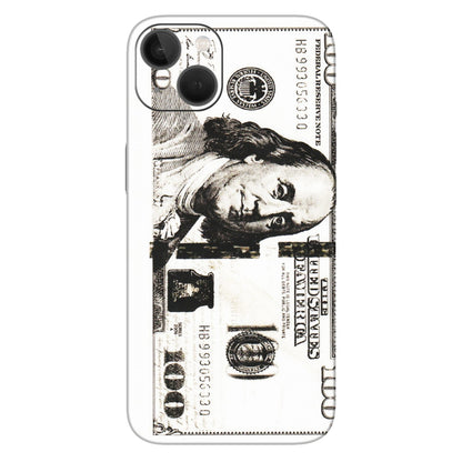 Apple iPhone Skins (All Models) - 100 Dollar Currency - Transparent Finish (T-01) iPhone 13