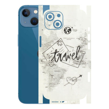 Apple iPhone Skins (All Models) - Travel Ticket - Transparent Finish (T-06) iPhone 13