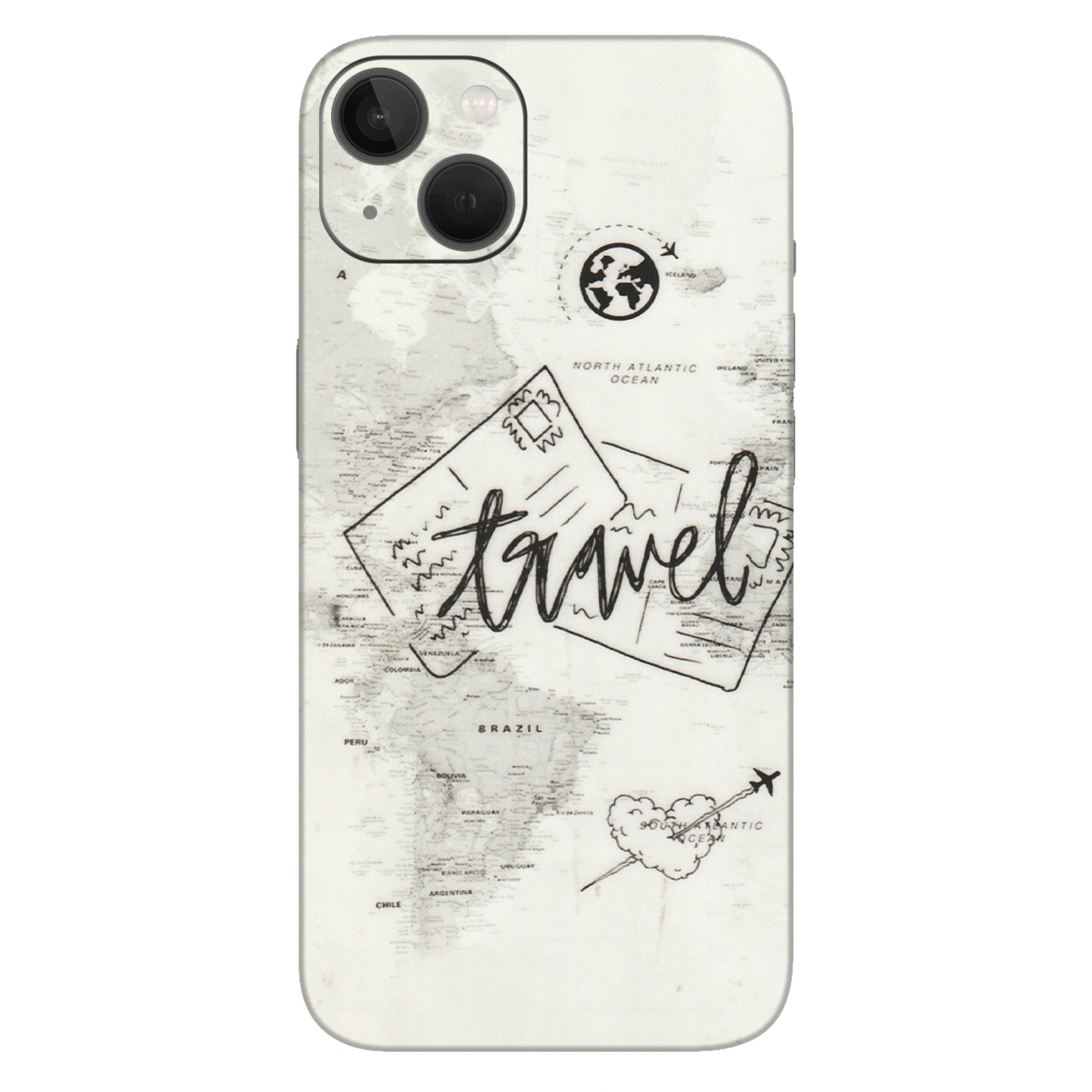 Apple iPhone Skins (All Models) - Travel Ticket - Transparent Finish (T-06) iPhone 13