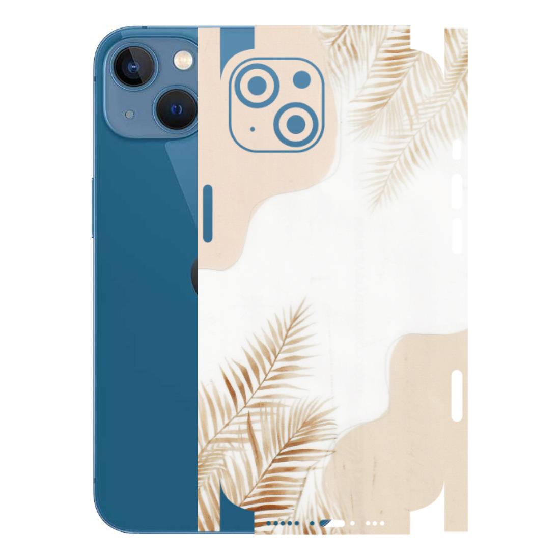Apple iPhone Skins (All Models) - Gold Petals Abstract - Transparent Finish (T-08) iPhone 13