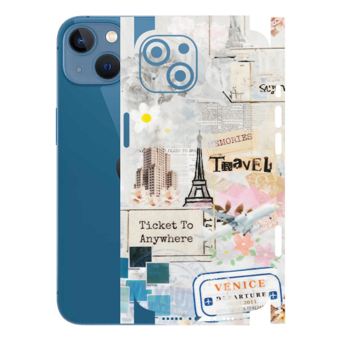 Apple iPhone Skins (All Models) - Travel Memories - Transparent Finish (T-09) iPhone 13