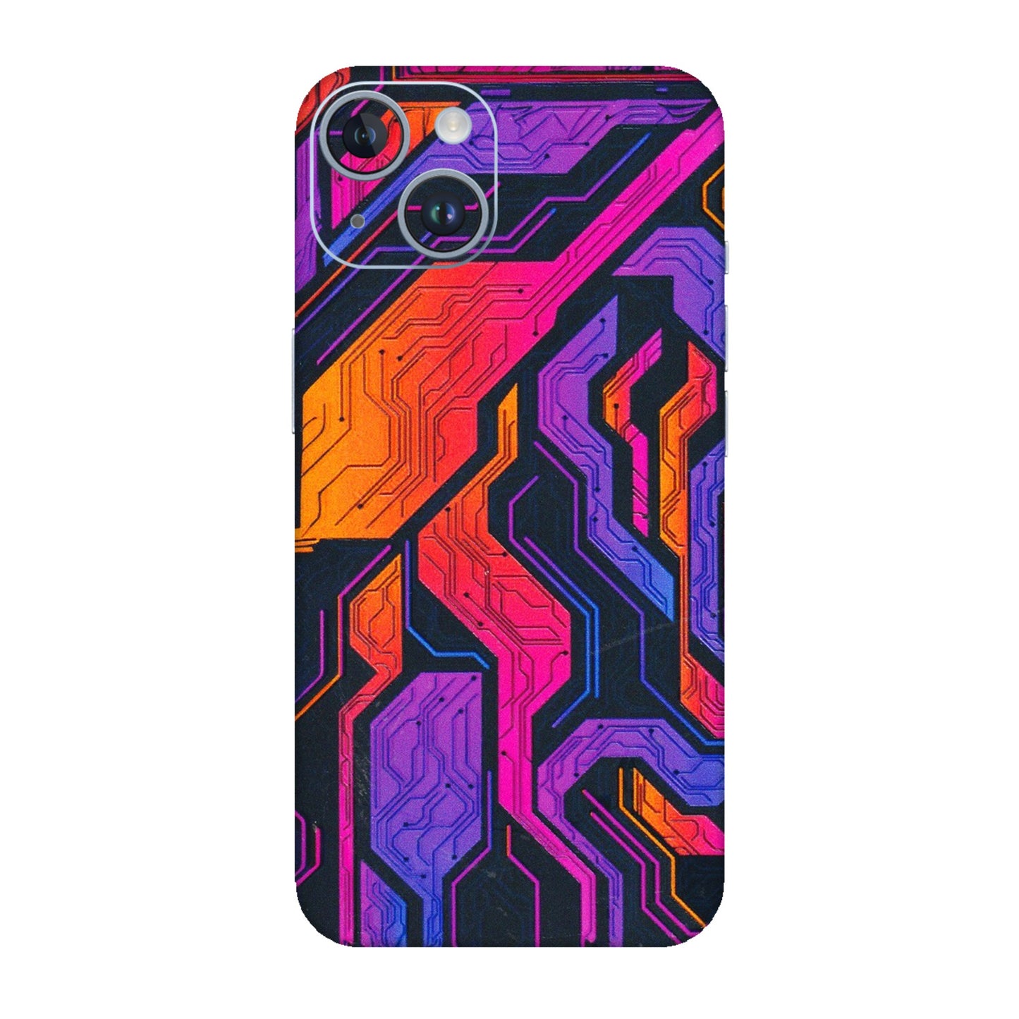 Apple iPhone Skins (All Models) - Tech Circuits Futuristic - 3D Embossed Finish (L-07) iPhone 14