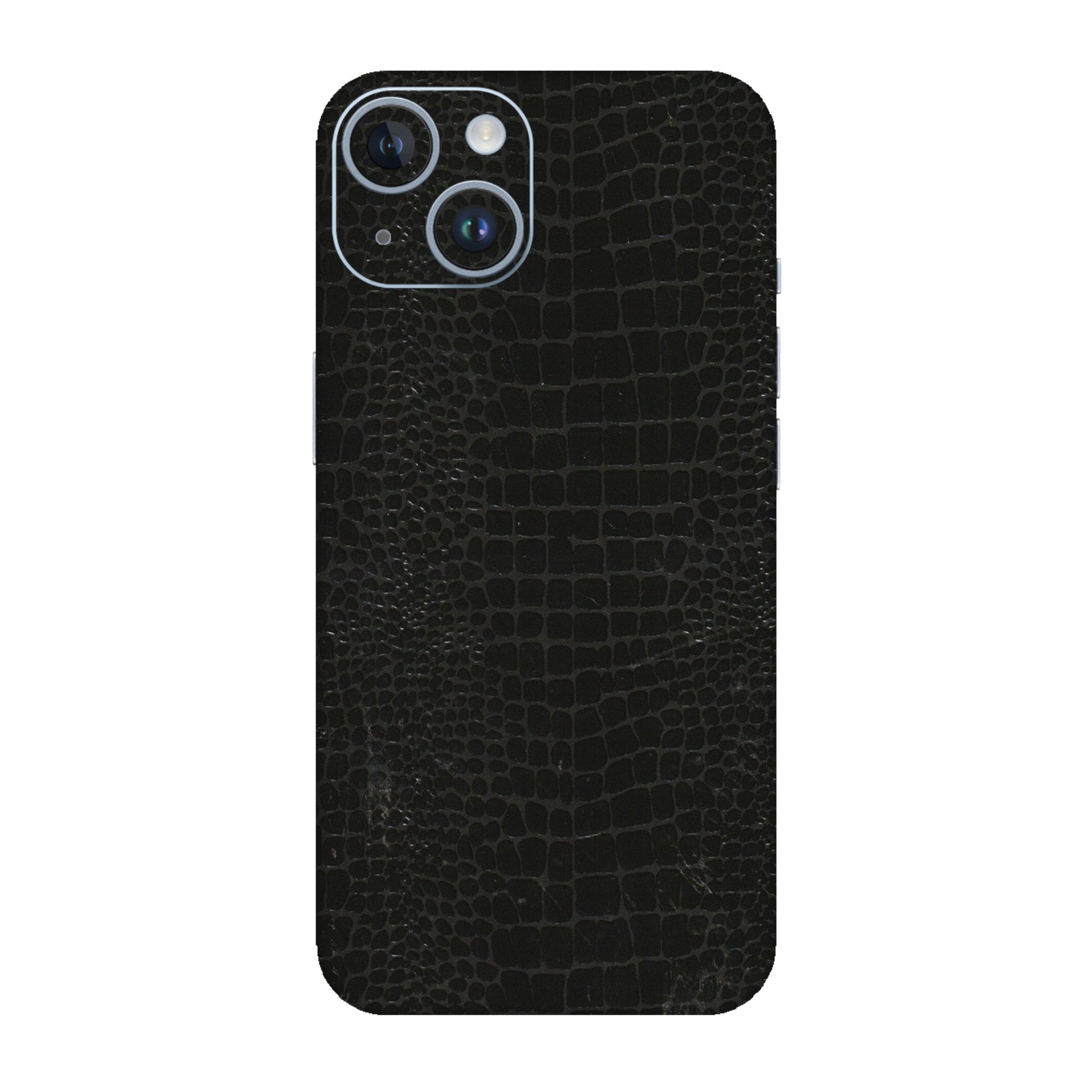 Apple iPhone Skins (All Models) - Snake Leather Black - 3D Embossed Finish (L-107) iPhone 14