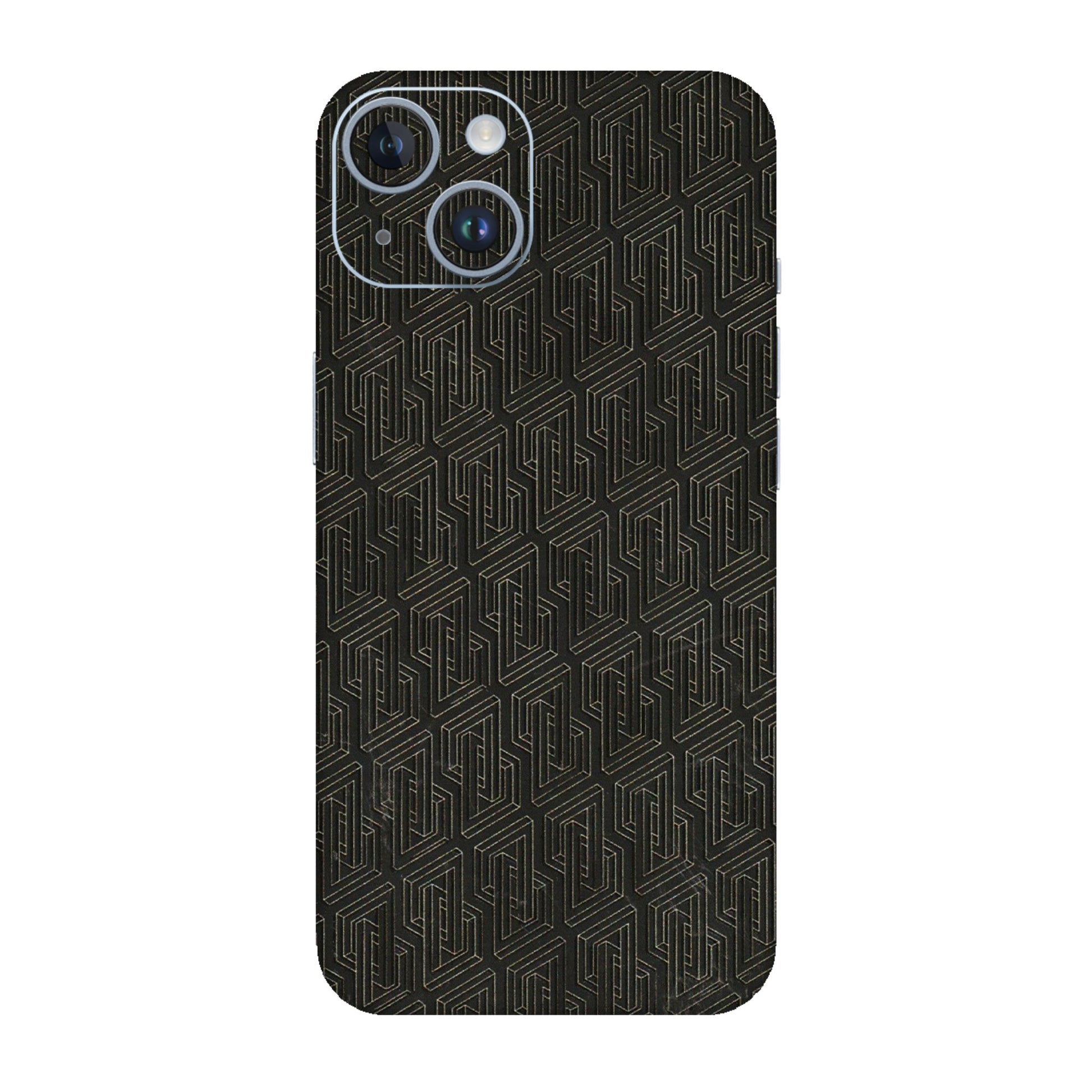 Apple iPhone Skins (All Models) - Black Abstract Pattern - 3D Embossed Finish (L-117) iPhone 14