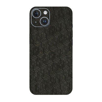 Apple iPhone Skins (All Models) - Black Abstract Pattern - 3D Embossed Finish (L-117) iPhone 14