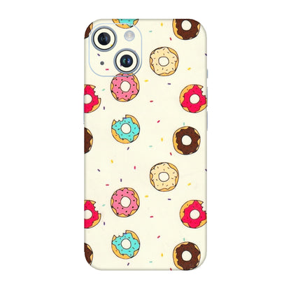 Apple iPhone Skins (All Models) - Mini Donuts Doodle Art - 3D Embossed Finish (L-122) iPhone 14