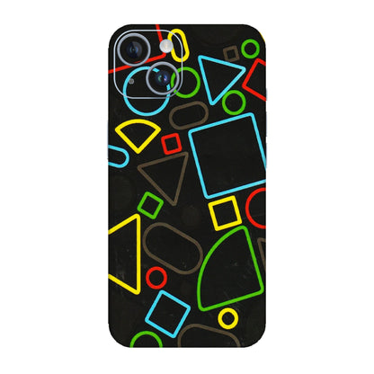 Apple iPhone Skins (All Models) - Black Shapes - 3D Embossed Finish (L-131) iPhone 14