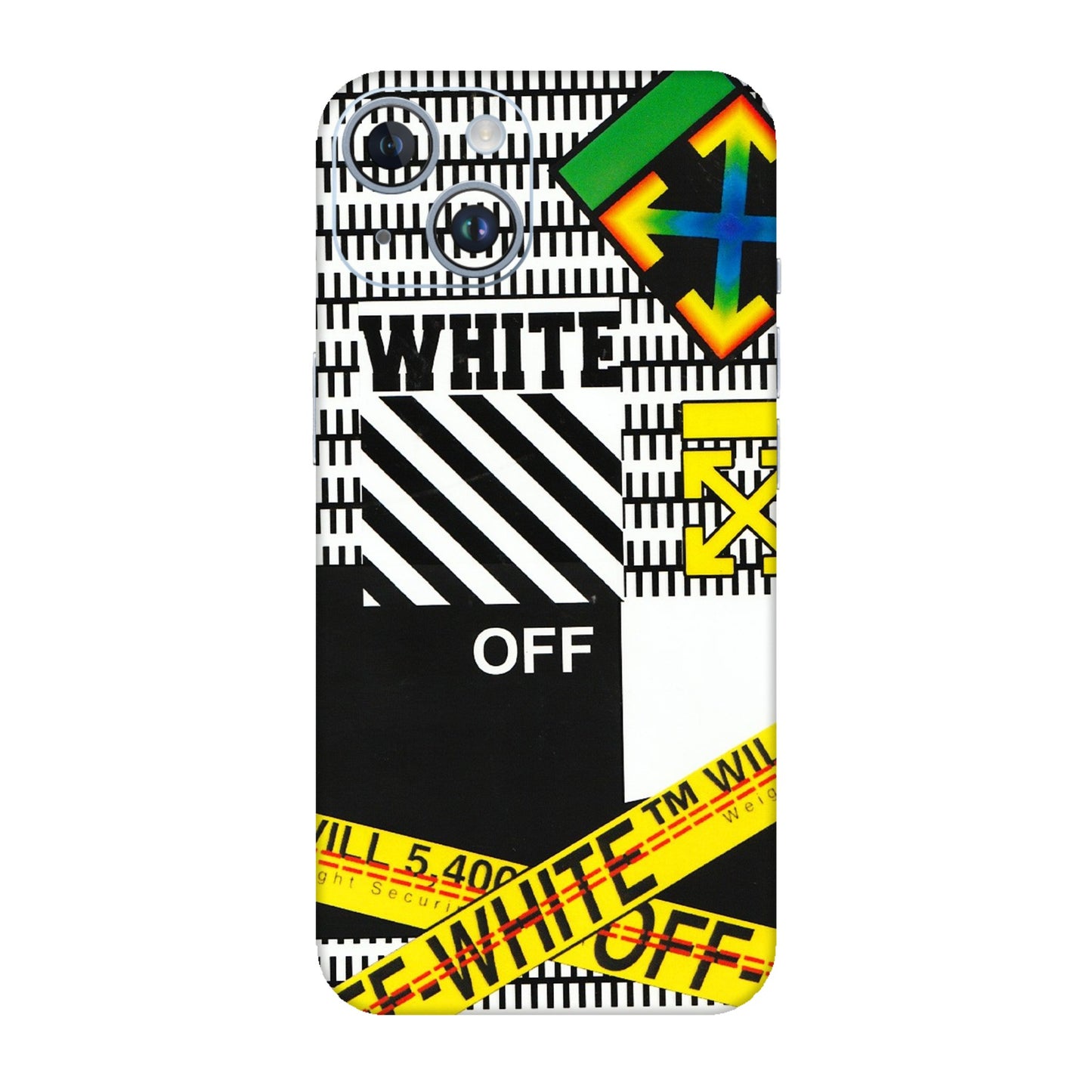 Apple iPhone Skins (All Models) - White Off Abstract - 3D Embossed Finish (L-172) iPhone 14