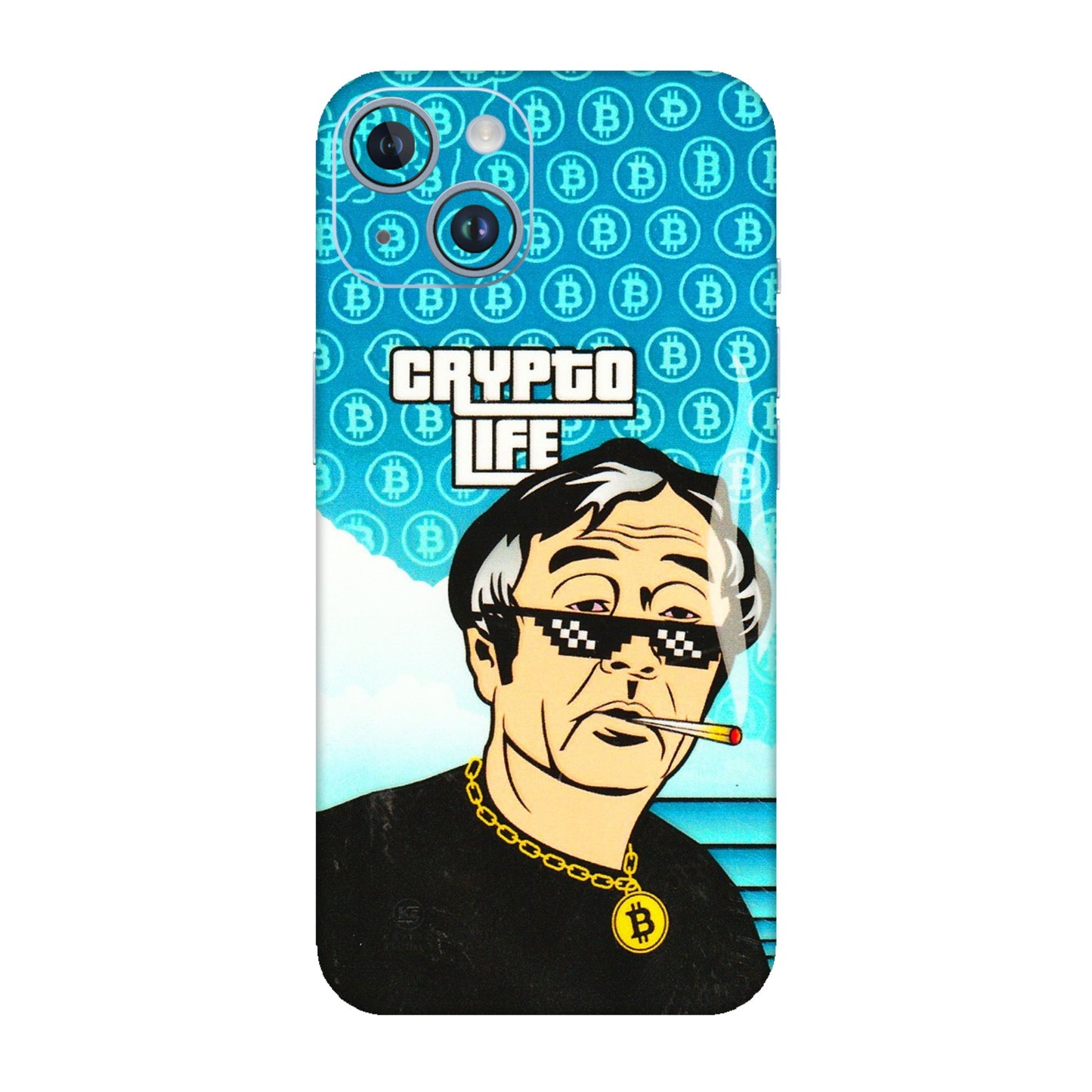 Apple iPhone Skins (All Models) - Crypto Thug Life - 3D Embossed Finish (L-179) iPhone 14