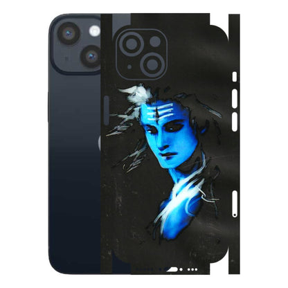 Apple iPhone Skins (All Models) - Har Har Mahadev Blue/Black - 3D Embossed Finish (L-185) iPhone 14