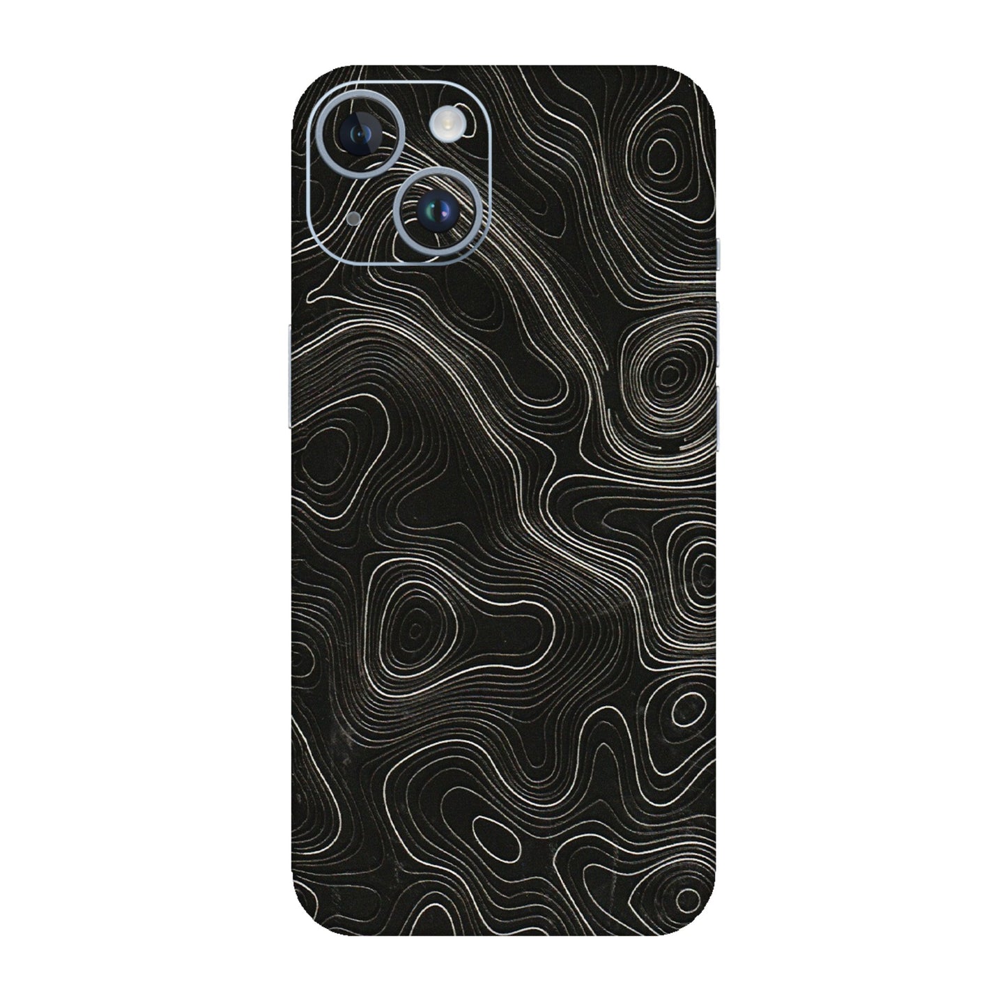 Apple iPhone Skins (All Models) - Black Swirl - 3D Embossed Finish (L-196) iPhone 14