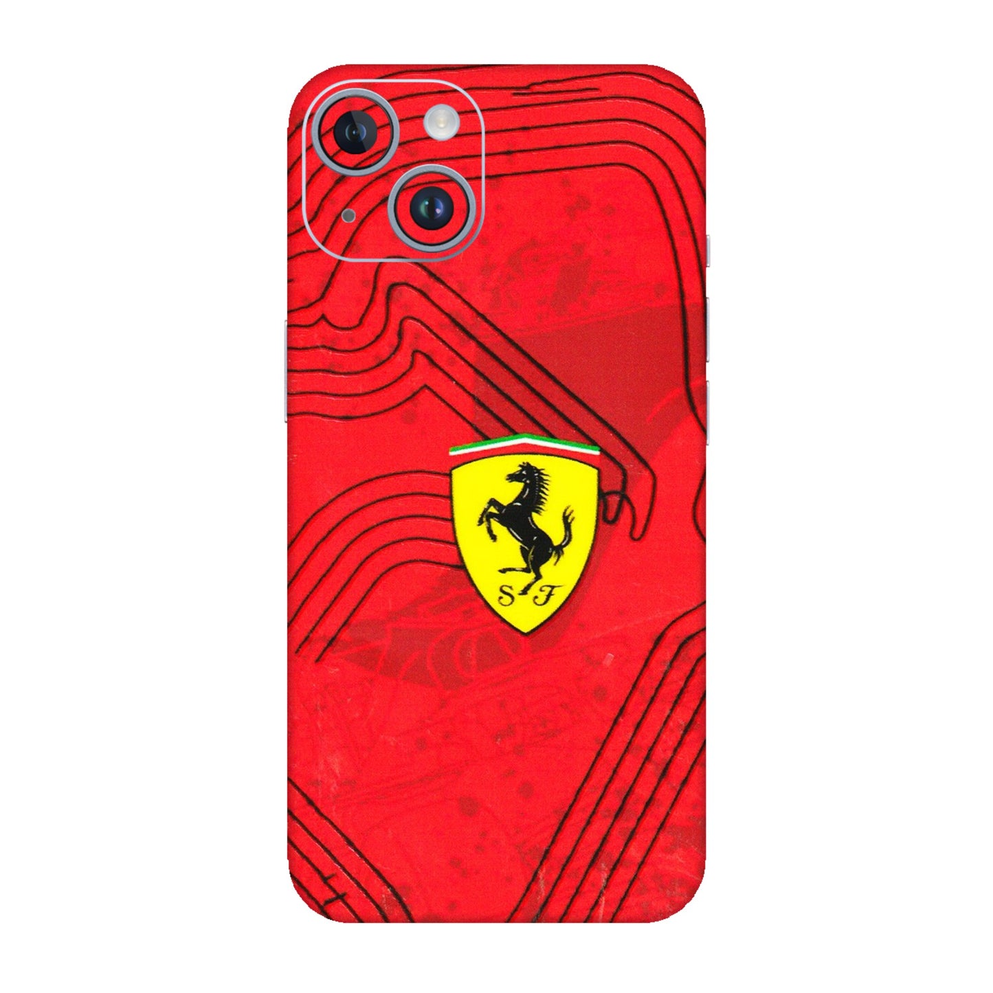 Apple iPhone Skins (All Models) - Red Ferrari Logo Stylish - 3D Embossed Finish (L-238) iPhone 14