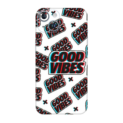 Apple iPhone Skins (All Models) - Good Vibes - 3D Embossed Finish (L-282) iPhone 14